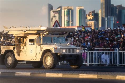 Perform of Military and Civil Vehicles on Qatar National Day Parade ...