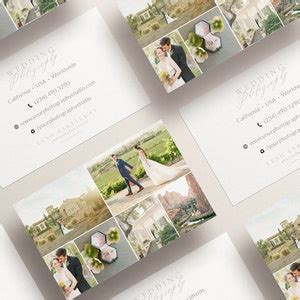 Wedding Photographer Business Card Template Photographer - Etsy