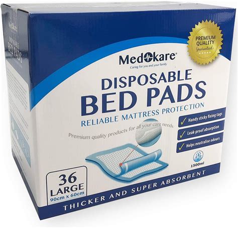 Medokare Disposable Incontinence Bed Pads Hospital 1500ml Disposable Underpads for Elderly ...