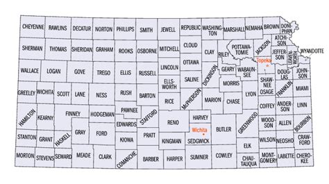 Kansas County Map