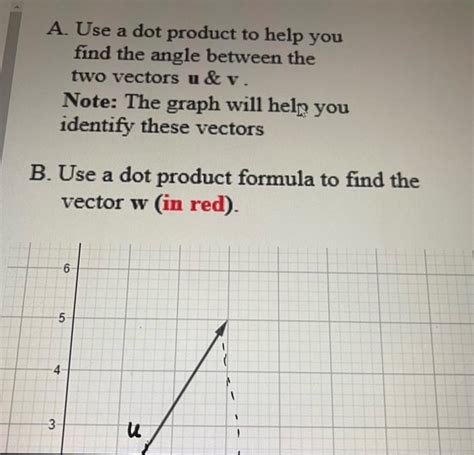 Solved A. Use a dot product to help you find the angle | Chegg.com