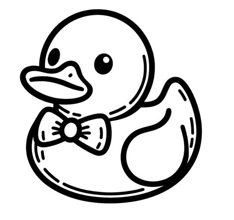 A Cute Rubber Duck coloring page - Download, Print or Color Online for Free