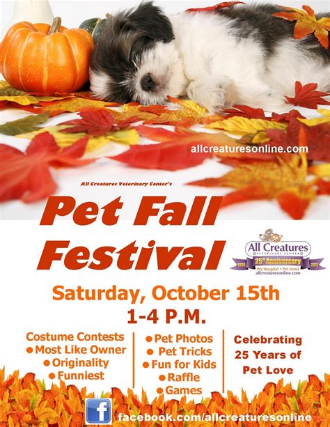 Caring for the Pets You Love: Pet Fall Festival, Saturday, October 15 ...