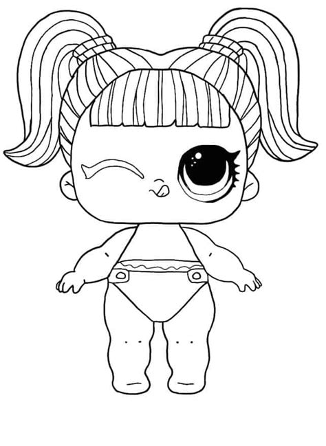 Lol Suprise Doll Lil Rainbow Raver Coloring Page - Free Printable ...