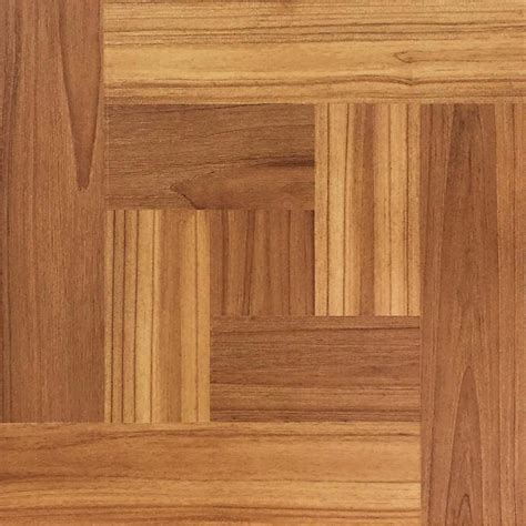 Take Home Sample - Brown Wood Parquet Peel and Stick Vinyl Tile Flooring - 5 in. x 7 in.-HM ...