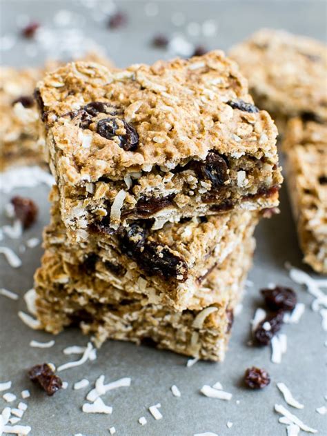 Healthy Oatmeal Raisin Breakfast Bars - Stuck On Sweet