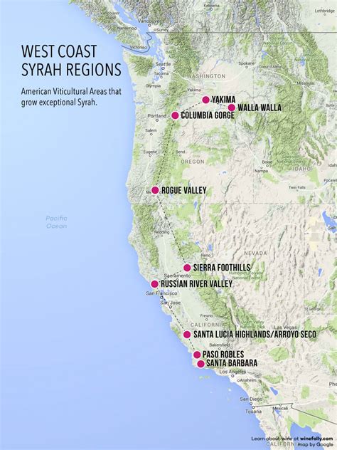 Treasure Map of West Coast Syrah | Wine Folly