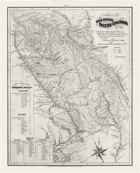 Map Of The Grand Trunk Pacific Railway In British Columbia | Etsy