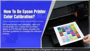 How to do Epson printer color calibration?