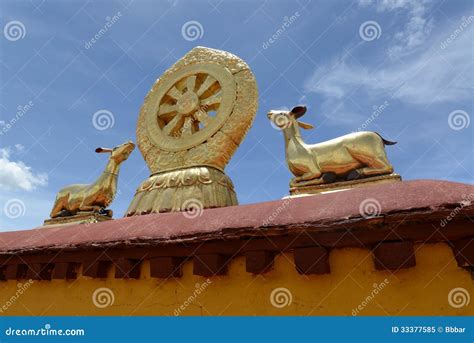 Golden Roof Of A Lamasery In Tibet Stock Image - Image of lhasa, historical: 33377585