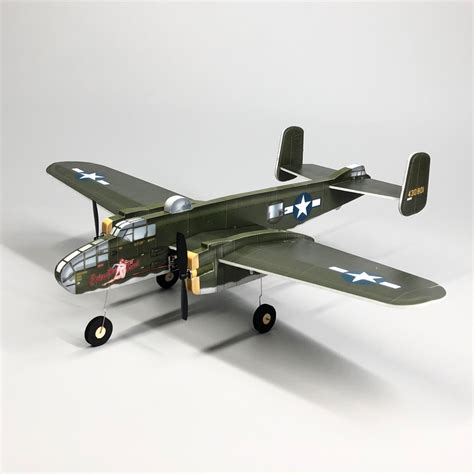 MinimumRC B-25 Mitchell Bomber 360mm Wingspan Micro 3CH RC Airplane Kit With Dual Motor ...