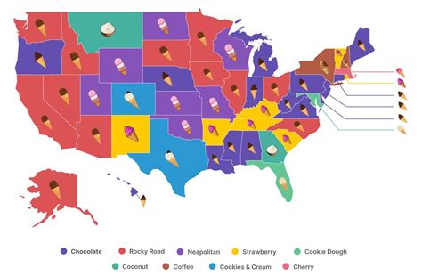 Every US State's Favorite Ice Cream Flavor, Visualized | Digg