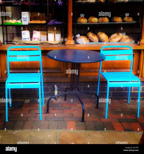 Bistro Table and Chairs Stock Photo - Alamy