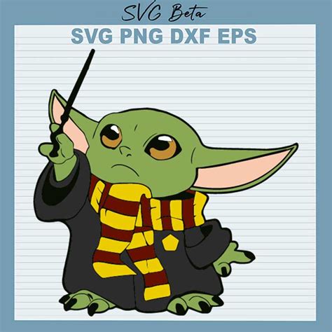 Baby Yoda Harry Potter SVG, Star Wars Yoda Muggle SVG, Harry Potter SVG ...