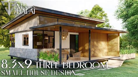 MODERN BAHAY-KUBO SIMPLE HOUSE DESIGN 3-BEDROOM 8.4X9.9 METERS | MODERN BALAI - YouTube