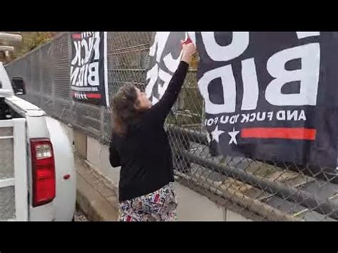 SHAUN PORTER-EXTREME KAREN DESTROYS PROTEST FLAG!! BENDER JEWISH COMMUNITY CENTER - OONA ...