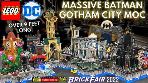 9-Foot Long LEGO Gotham City Batman MOC at Brick Fair VA 2022 - YouTube