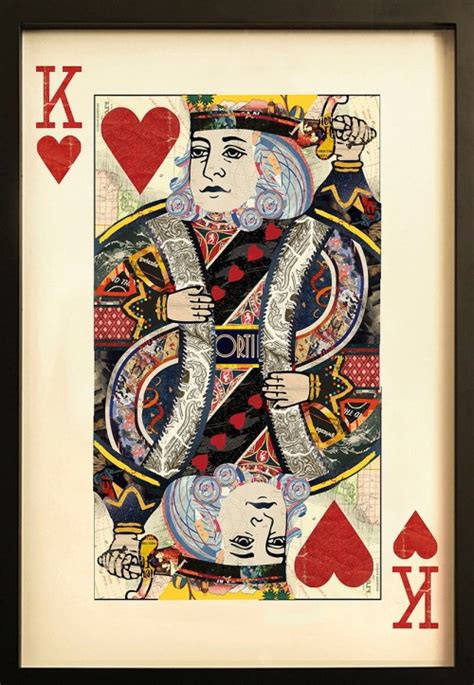 King of Hearts Playing Card Collage Wall Art - LoveMaMaison