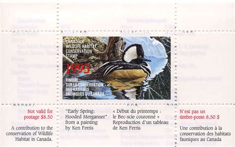 Buy Canadian Wildlife #FWH9 - Merganser (1993) $8.50 | Arpin Philately