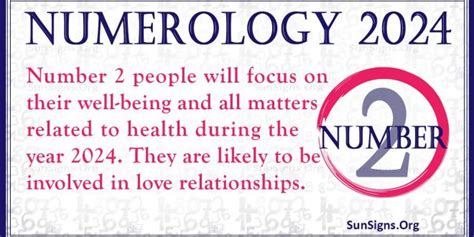 Number 2 - 2024 Numerology Horoscope: Good Health And Family Relationships - SunSigns.Org