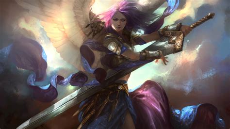 Fantasy Angel Art With Sword Wallpaper,HD Fantasy Girls Wallpapers,4k Wallpapers,Images ...