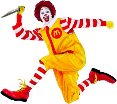 Ronald McDonald With A Knife (PNG) | Official PSDs