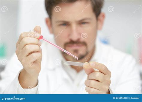 Blood test sample in lab stock photo. Image of scientist - 275396300