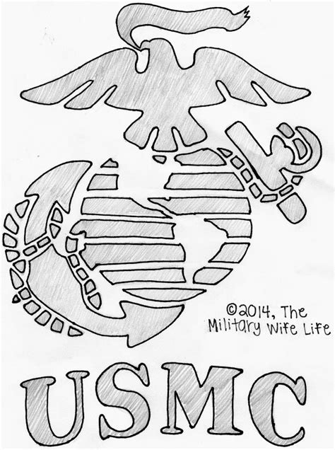 Usmc Logo Drawing at GetDrawings | Free download