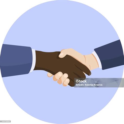 Business Handshake Of Black And White Hands Stock Illustration ...