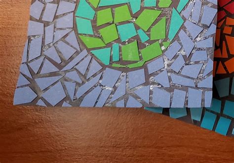 Unique and Colorful DIY Paper Mosaics - TenGemsDIY.com Paper Crafts