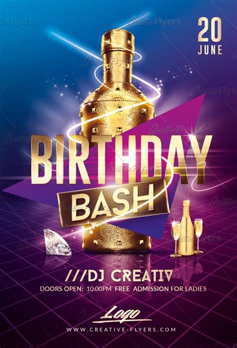 Birthday Bash Flyer PSD Templates - Creative Flyers