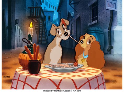 Lady and the Tramp "Bella Notte" Limited Edition Cel #163/ 500 | Lot #95219 | Heritage Auctions