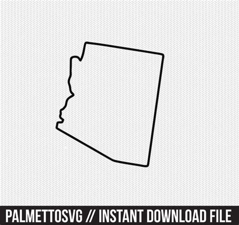 Arizona state outline svg dxf file stencil instant download | Etsy