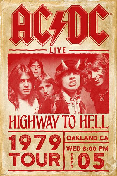 AC/DC- Highway To Hell Tour 1979 poster