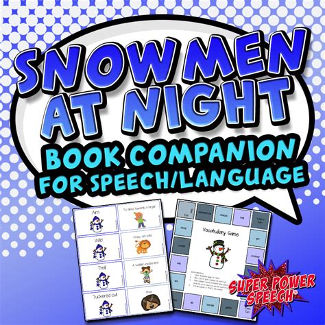 Snowmen at Night Book Companion for Speech & Language - Super Power Speech