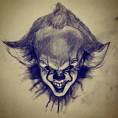 Pennywise Sketch at PaintingValley.com | Explore collection of ...