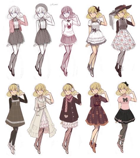 cuteparade by Ruin-HCI on DeviantArt | Drawing anime clothes, Anime outfits, Fashion design drawings