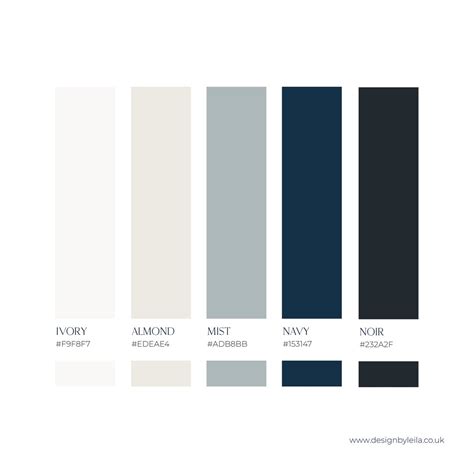 Navy Blue Cool Colour Palette | Design by Leila | Cool color palette ...