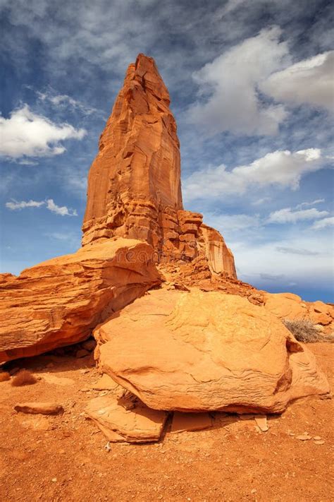 Pinnacle Peak Rock Formation In Desert Landscape Stock Image - Image of saguaro, formation: 70973373