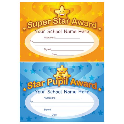 Star Award Certificate | School Stickers for Teachers