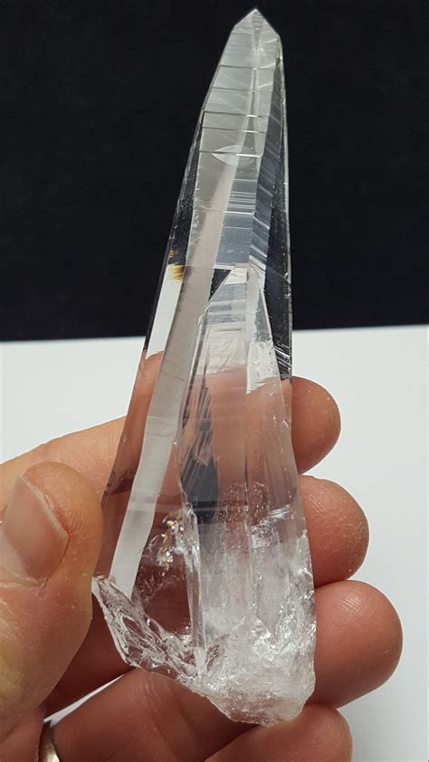 Large Optical Lemurian Quartz Crystal from Penas Blancas Mine Colombia- Rainbow Laser Wands- AAA ...