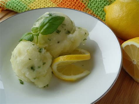 Lemon-Basil Sorbet. This is what you do when life hands you a bowl of lemons! This is very light ...