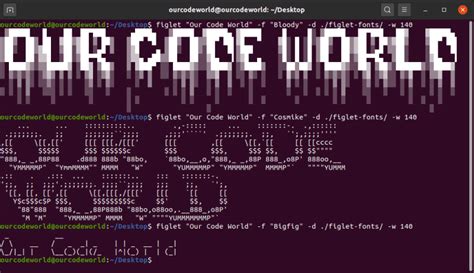 How to generate ASCII Art Text from the CLI using Figlet in Ubuntu 18.04 | Our Code World