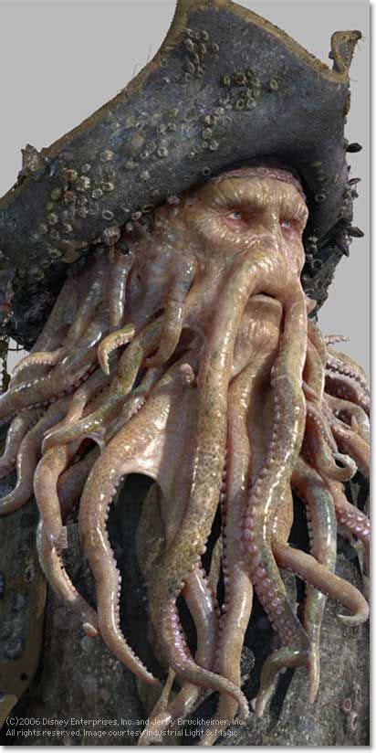 Davy Jones (Pirates of the Caribbean 2-3) played by Bill Nighy | Ideias ...