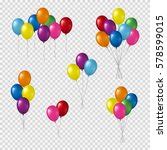 Colourful Balloons Clip Art Free Stock Photo - Public Domain Pictures