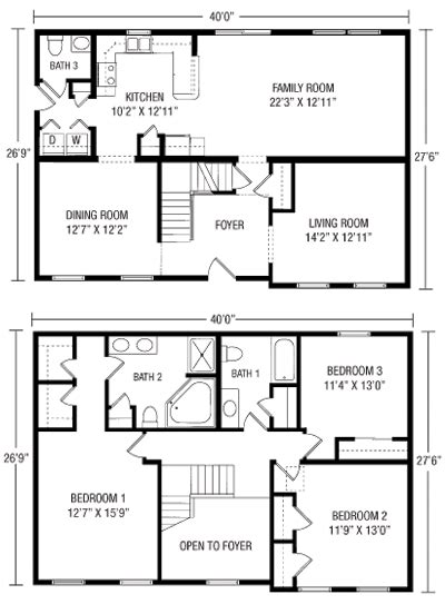 Unique Simple 2 Story House Plans #6 Simple 2 Story Floor Plans | Cape house plans, Two story ...