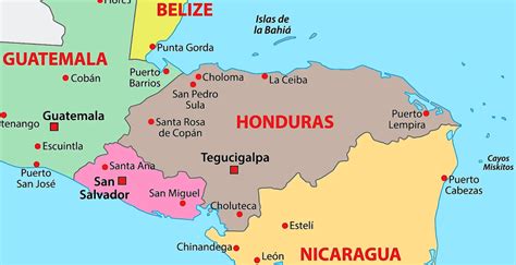 Mapa de Honduras - datos interesantes e información sobre el país