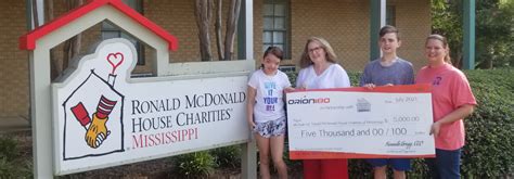 Ronald McDonald House Charities of Mississippi receives $5K donation ...