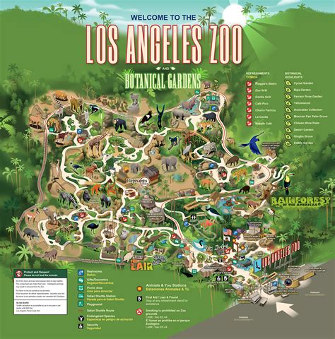 La Zoo Map | Color 2018