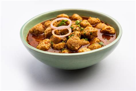 Soya chunks curry or meal maker curry is a delicious Indian dish made with soy nuggets 15933243 ...